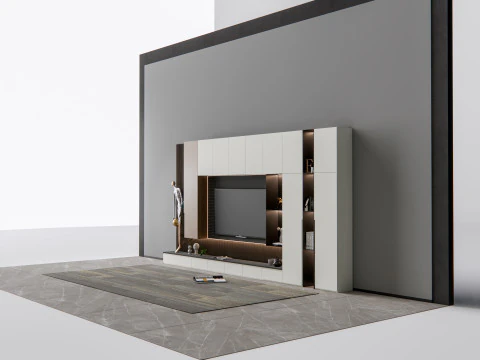 Parete TV 7 Modello 3D