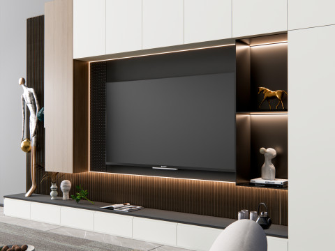 TV wall 7 3D Model
