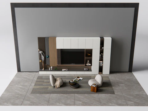 Parete TV 7 Modello 3D