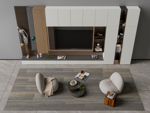 TV wall 7 3D Model
