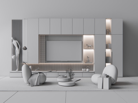 TV wall 7 3D Model