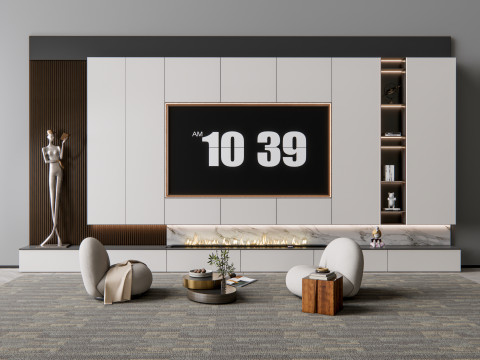 TV wall 8 Modelo 3D