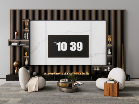 TV wall 9 3D Model