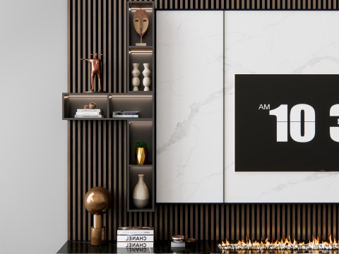 TV wall 9 3D Model