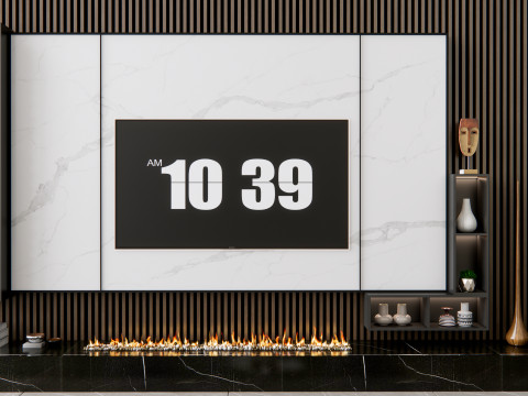 TV wall 9 3D Model