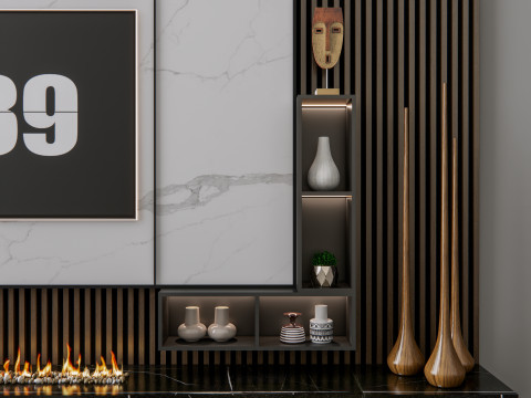 TV wall 9 3D Model