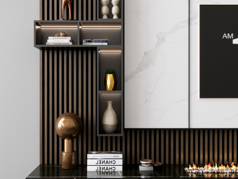 TV wall 9 3D Model