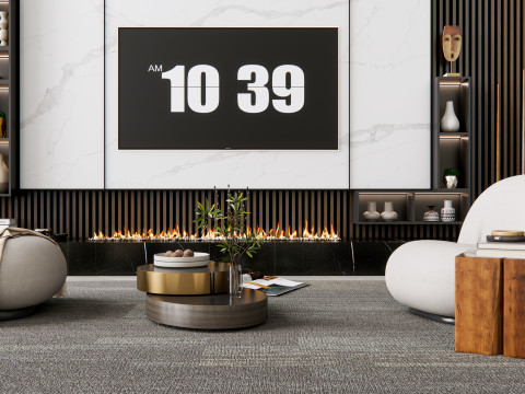TV wall 9 3D Model