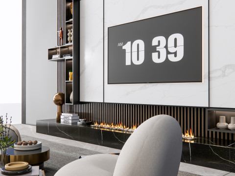 TV wall 9 3D Model