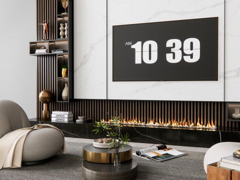 TV wall 9 3D Model