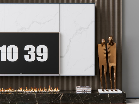 TV wall 10 3D Model