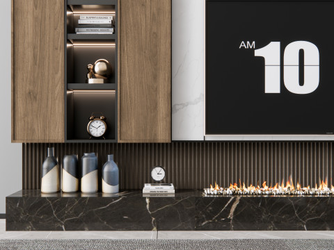TV wall 10 3D Model