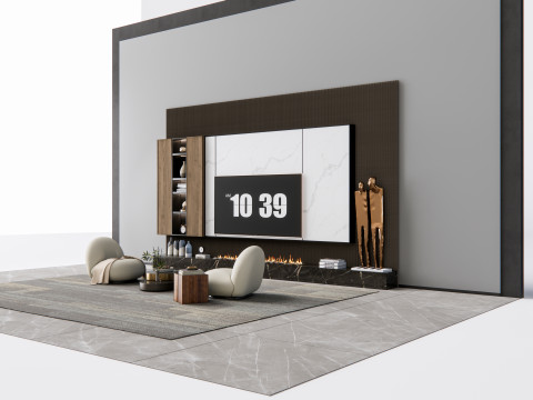 TV wall 10 3D Model