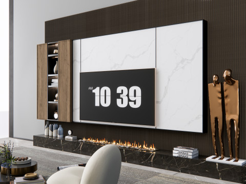 TV wall 10 3D Model