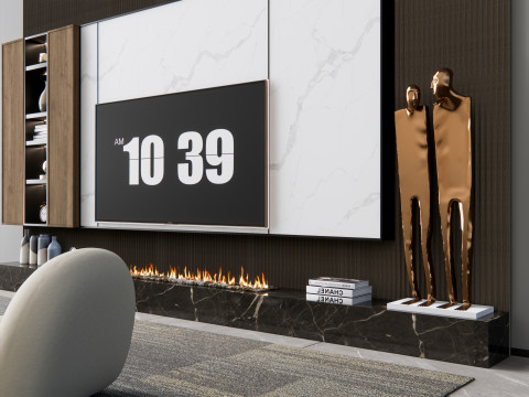 TV wall 10 3D Model