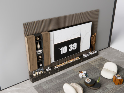 TV wall 10 3D Model
