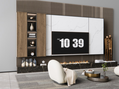 TV wall 10 3D Model