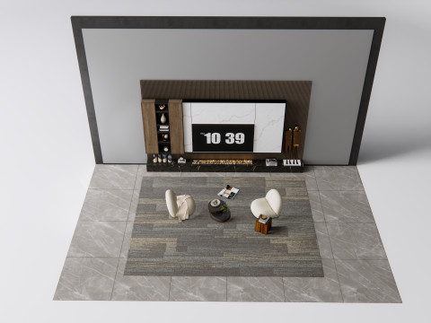 TV wall 10 3D Model