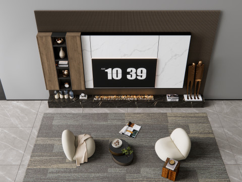 TV wall 10 3D Model