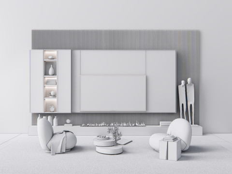 TV wall 10 3D Model
