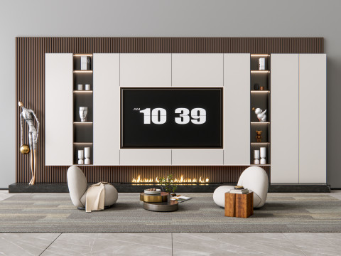 TV wall 11 3Dモデル