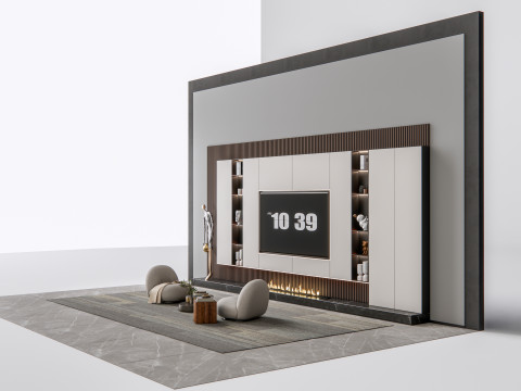 TV wall 11 Model 3D