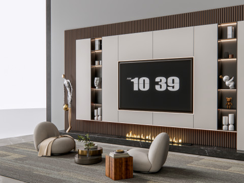 TV wall 11 Model 3D