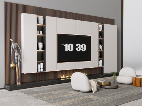TV wall 11 Model 3D