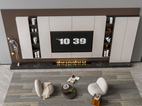 TV wall 11 Model 3D