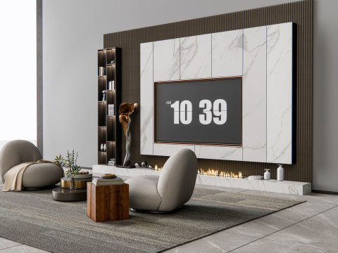 TV wall 12 3D Model