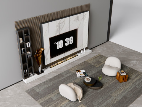 TV wall 12 3D Model