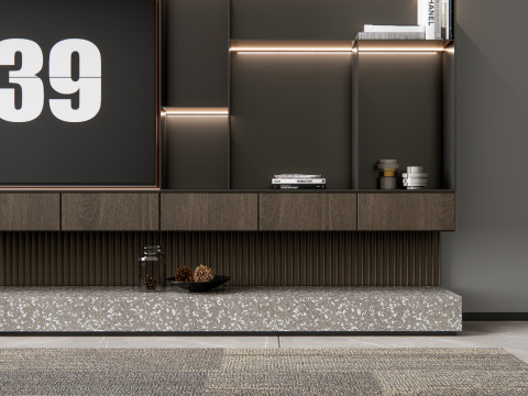TV wall 13 3D Модель