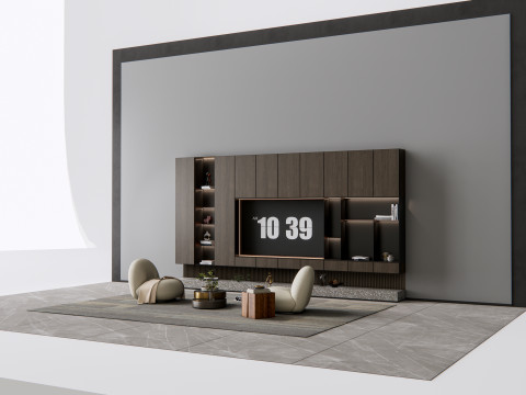 TV wall 13 3D Модель