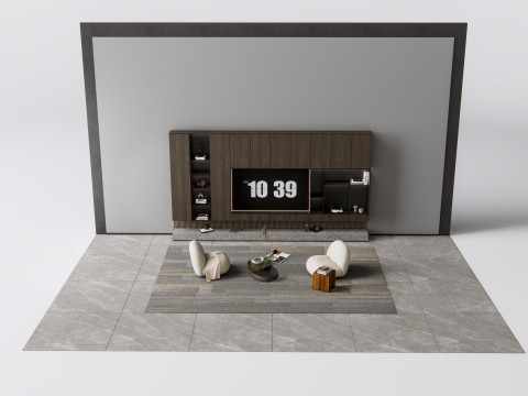 TV wall 13 3D Модель