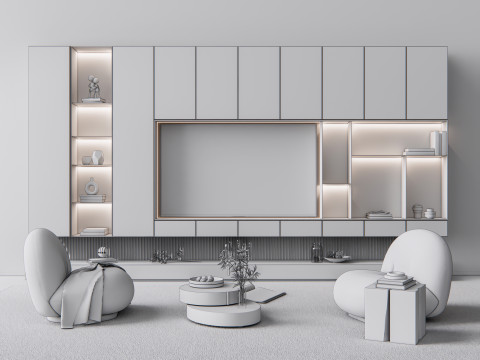TV wall 13 3D Модель