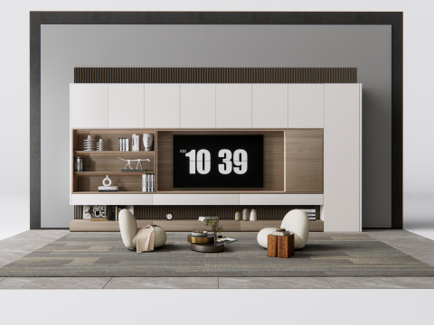 TV wall 15 Model 3D