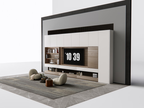 TV wall 15 Model 3D