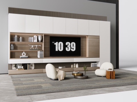 TV wall 15 Model 3D