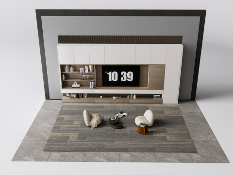 TV wall 15 Model 3D