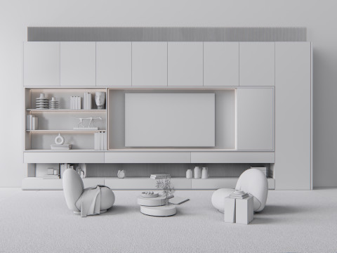 TV wall 15 Model 3D
