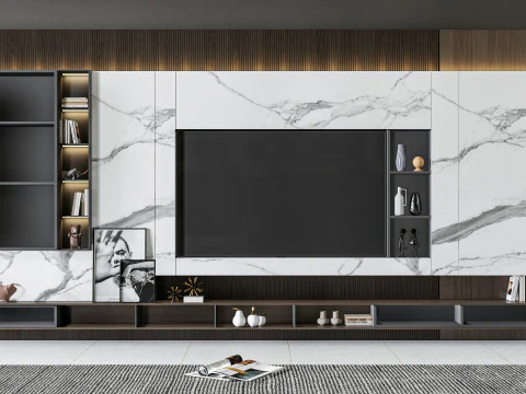 Parete TV 16 Modello 3D