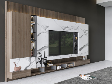 TV wall 16 3D Модель