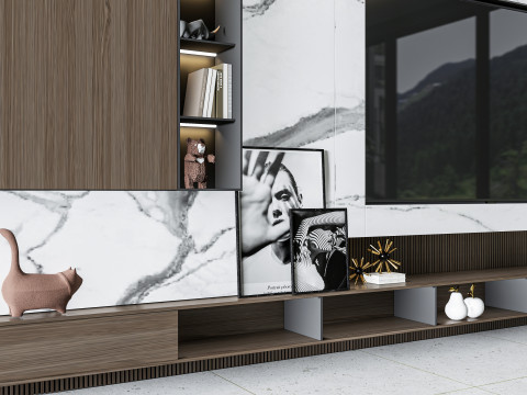 TV wall 16 3D Модель