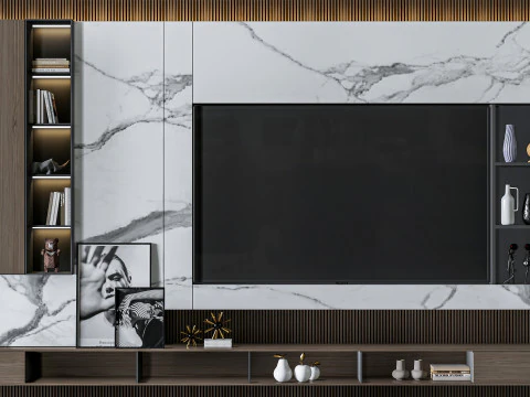 Parete TV 16 Modello 3D
