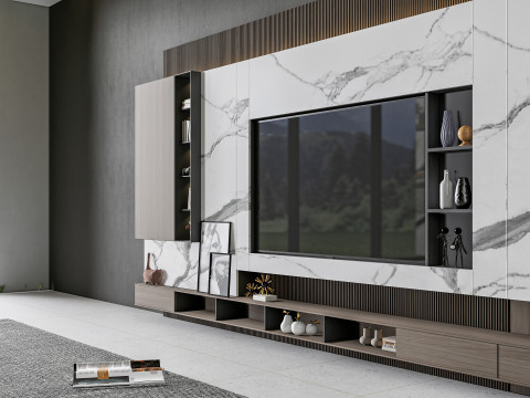 TV wall 16 3D Модель