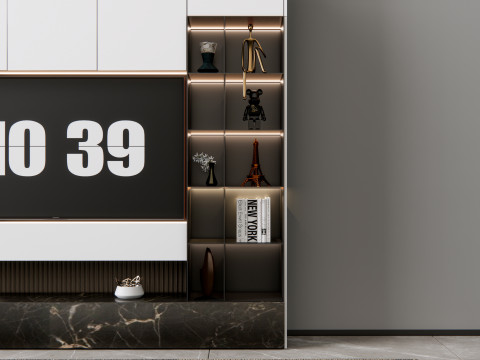TV wall 18 3D 모델