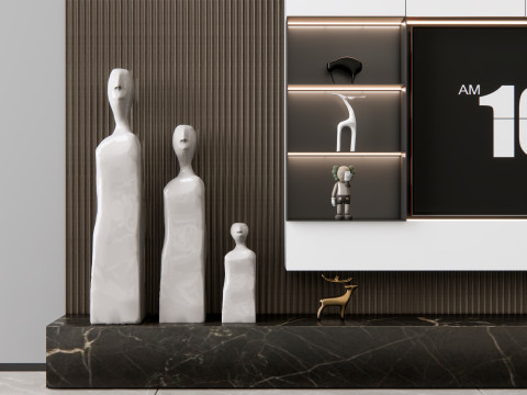 TV wall 18 3D 모델