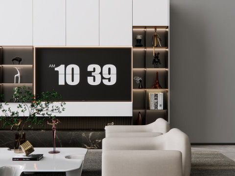 TV wall 18 3D 모델