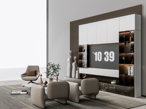 TV wall 18 3D 모델