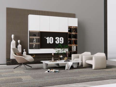 TV wall 18 3D 모델